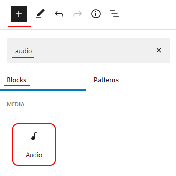 Block: Audio