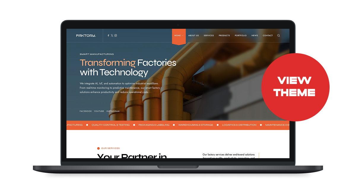 Endustry | Industrial & Factory  WordPress Theme
