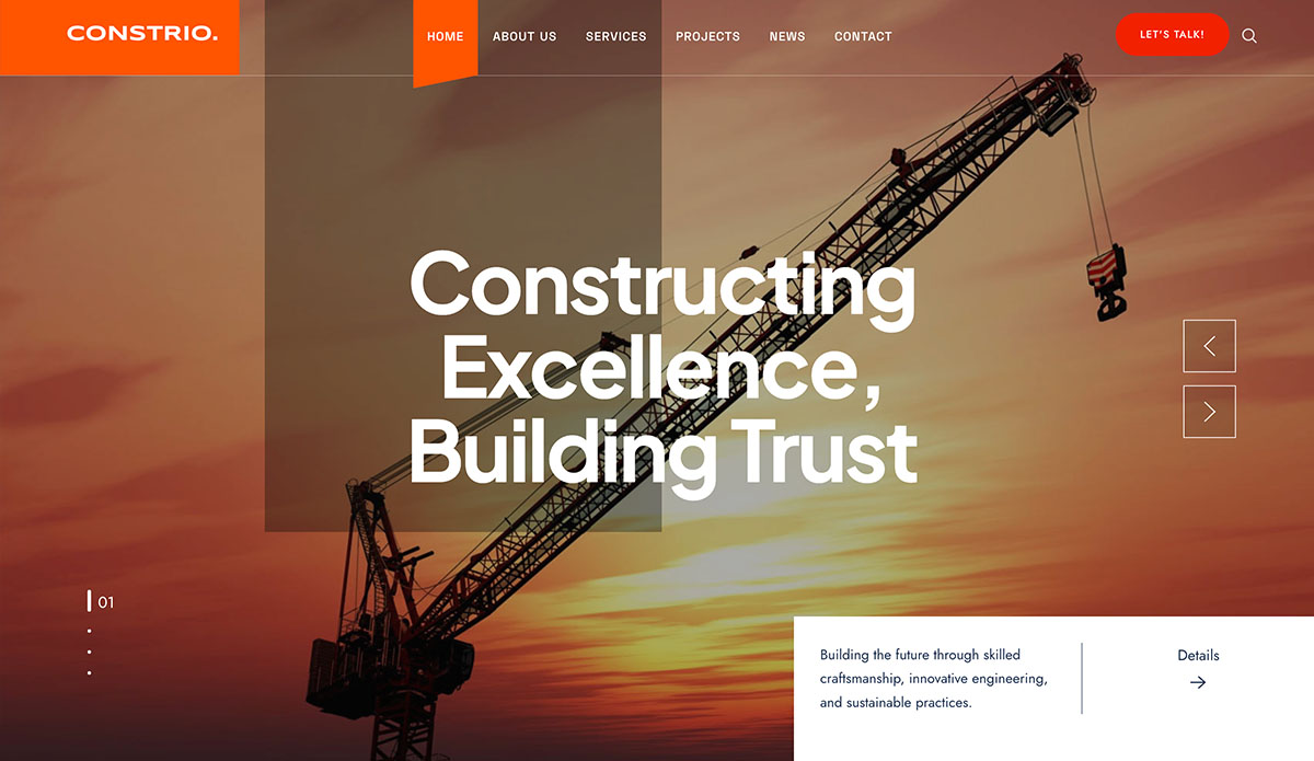 constrio wordpress theme