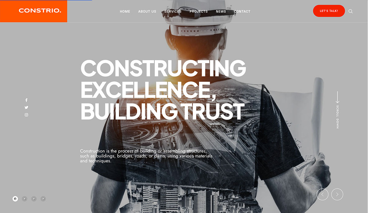 constrio wordpress theme