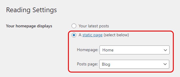 Homepage Displays