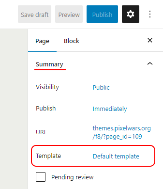 Page Template