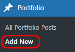 Add New Portfolio Post