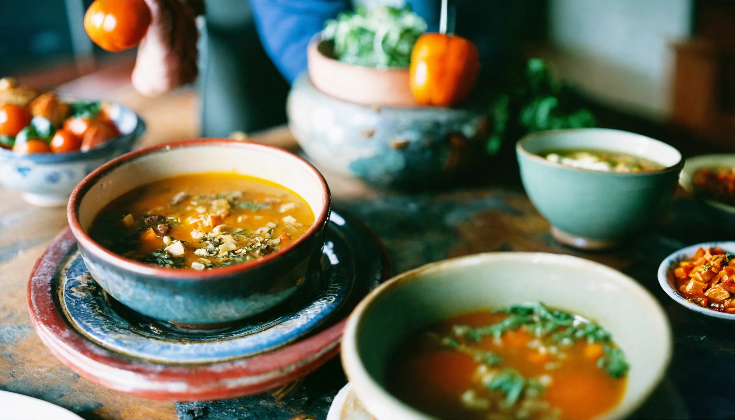Quick chicken hummus bowl
