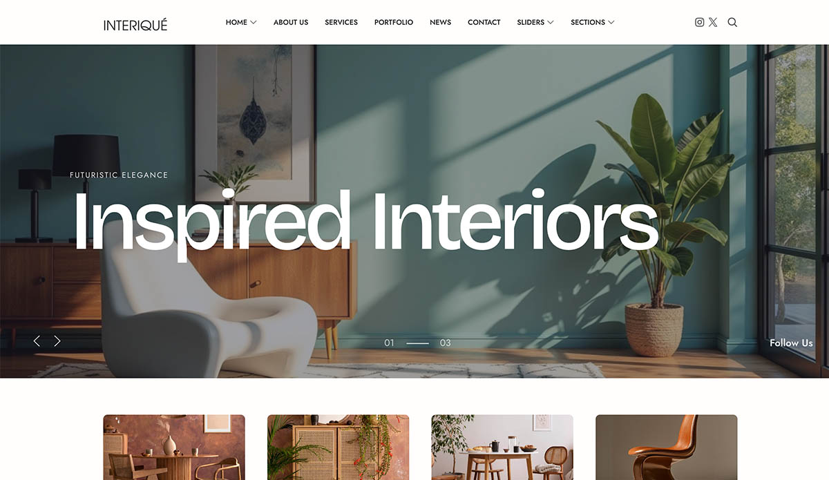 Interique wordpress theme