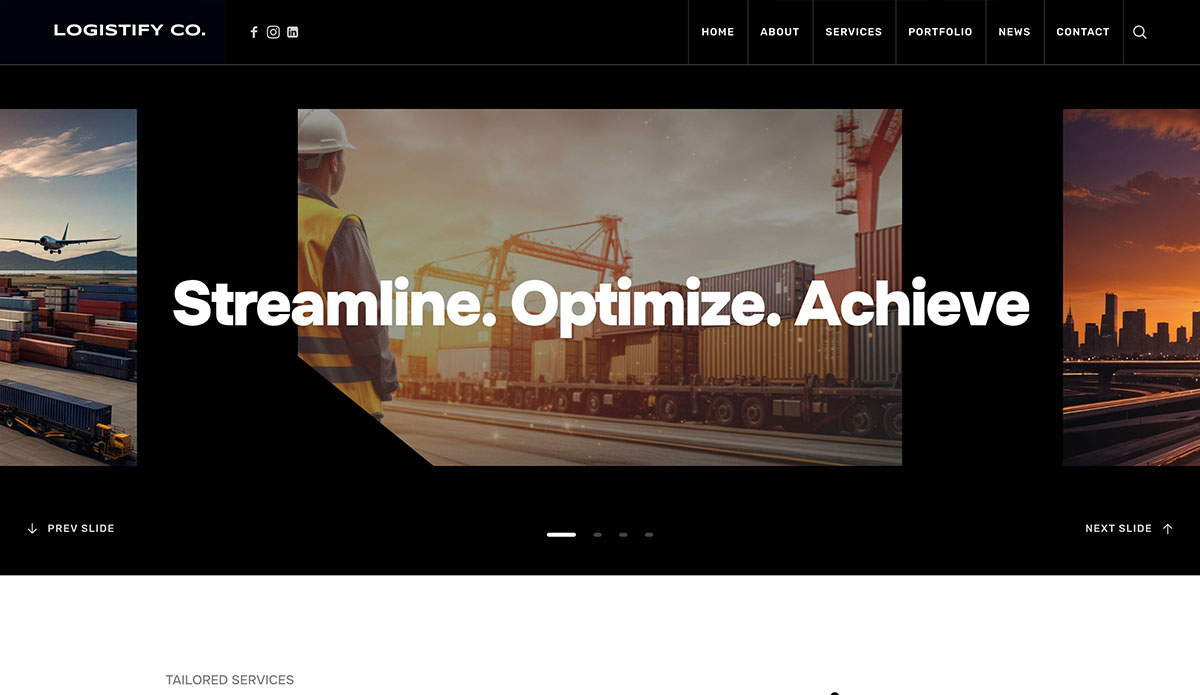 lojistek wordpress theme